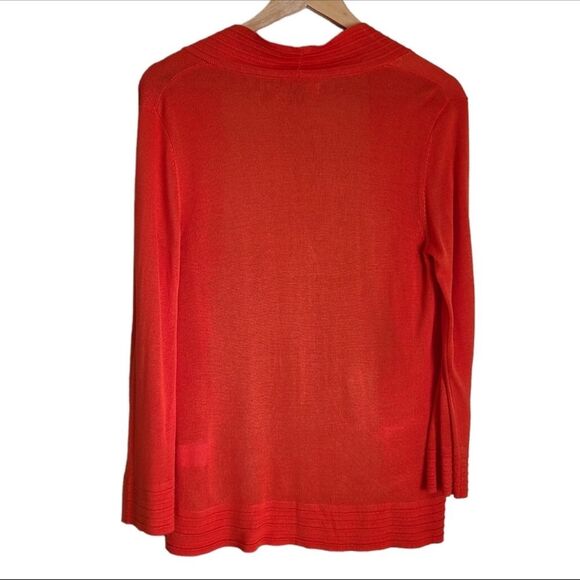 stitch fix 41 hawthorn ajana textured hem open cardigan orange size medium - Picture 4 of 5